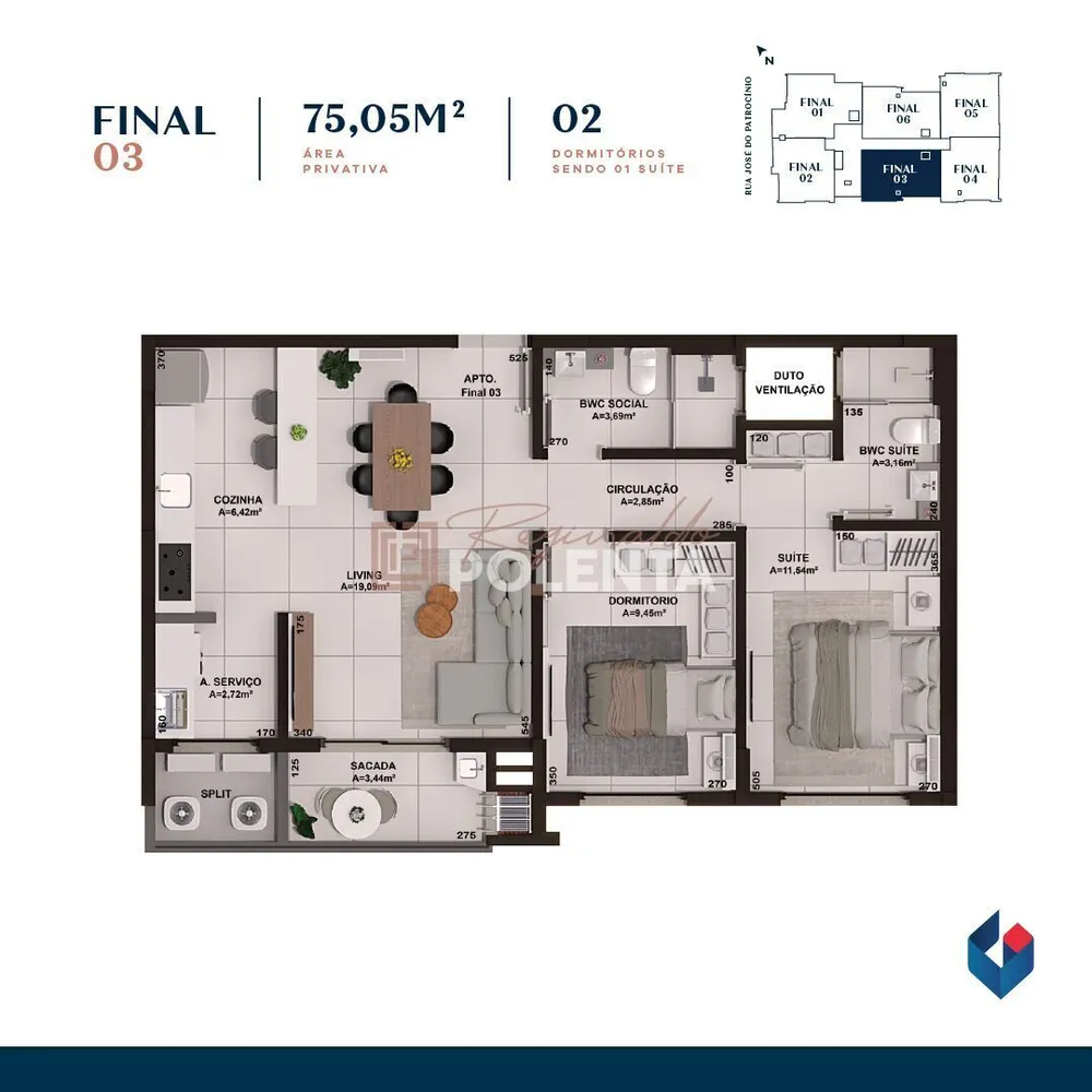 Apartamento, 2 quartos, 75 m² - Foto 15