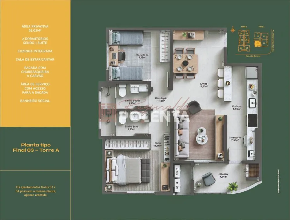 Apartamento, 2 quartos, 66 m² - Foto 11