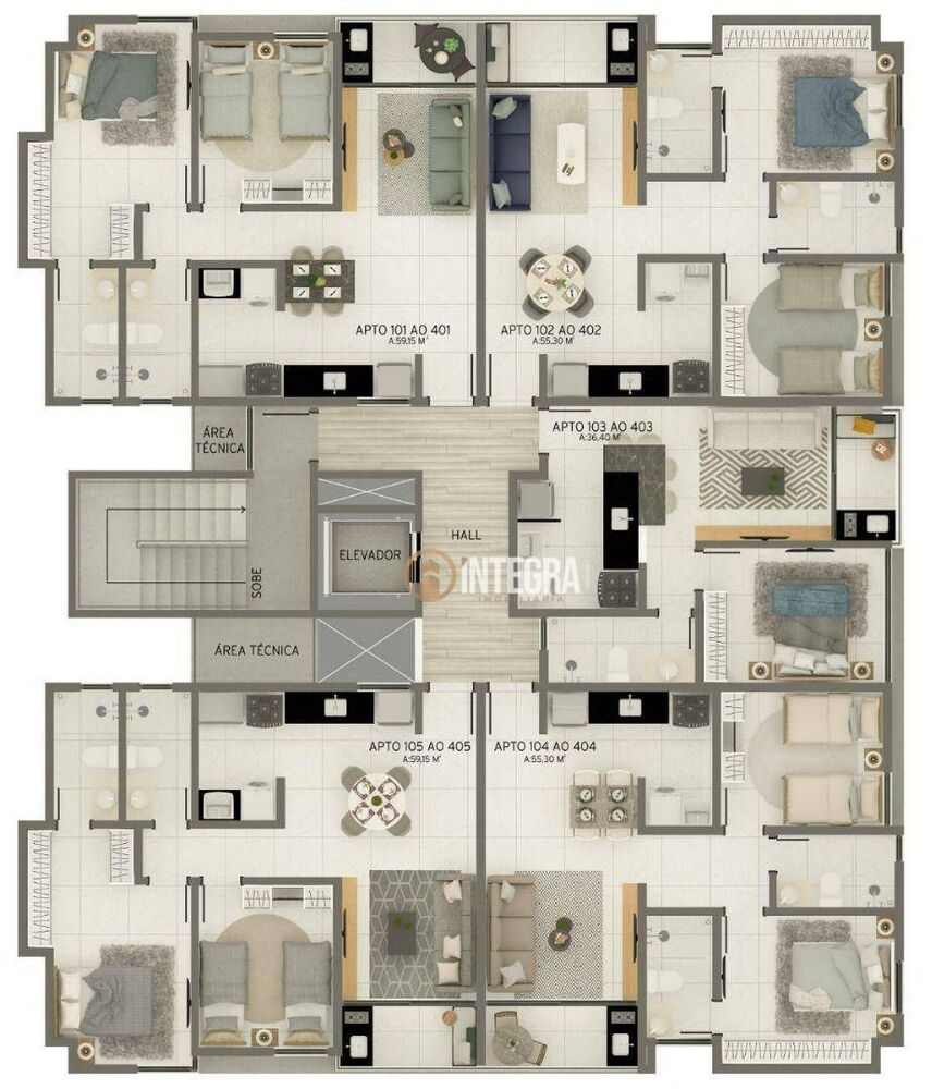 Apartamento à venda com 2 quartos, 55m² - Foto 11