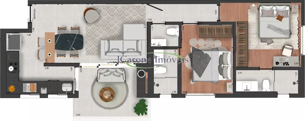 Apartamento à venda com 2 quartos, 63m² - Foto 8