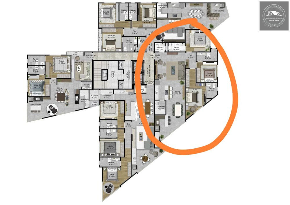 Apartamento, 3 quartos, 127 m² - Foto 9