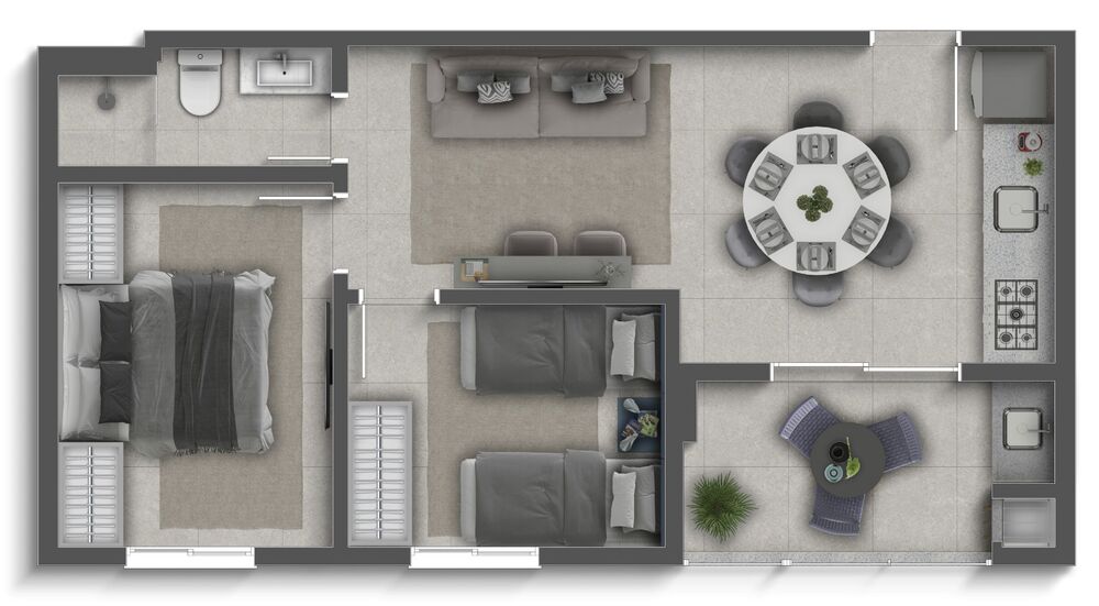 Apartamento, 2 quartos, 46 m² - Foto 43