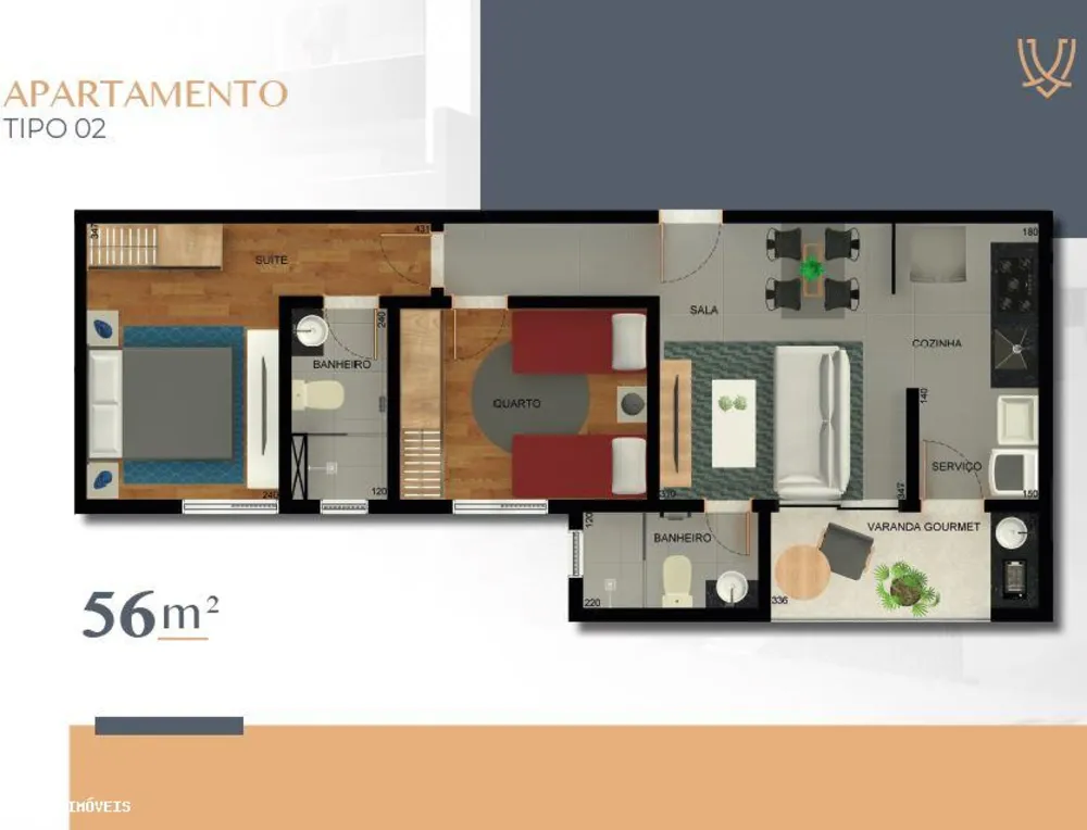 Apartamento, 2 quartos, 52 m² - Foto 3