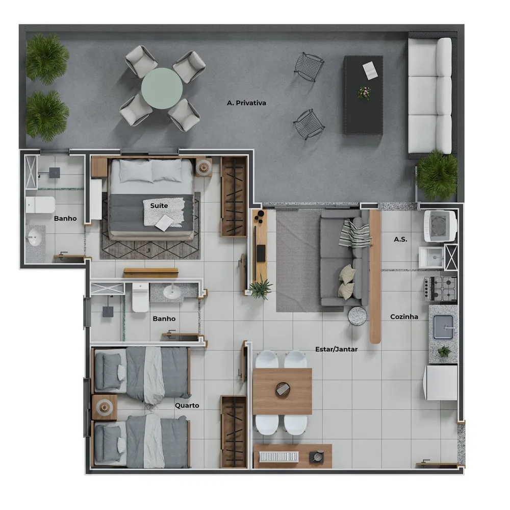 Apartamento, 2 quartos - Foto 15
