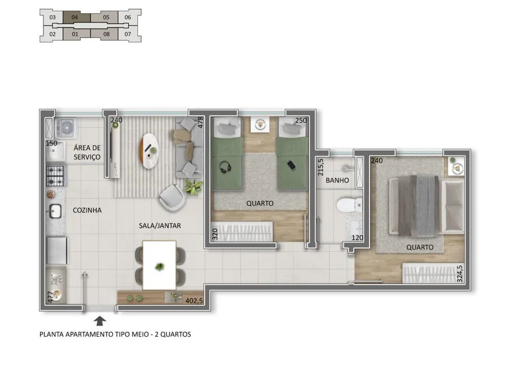 Apartamento, 2 quartos - Foto 19