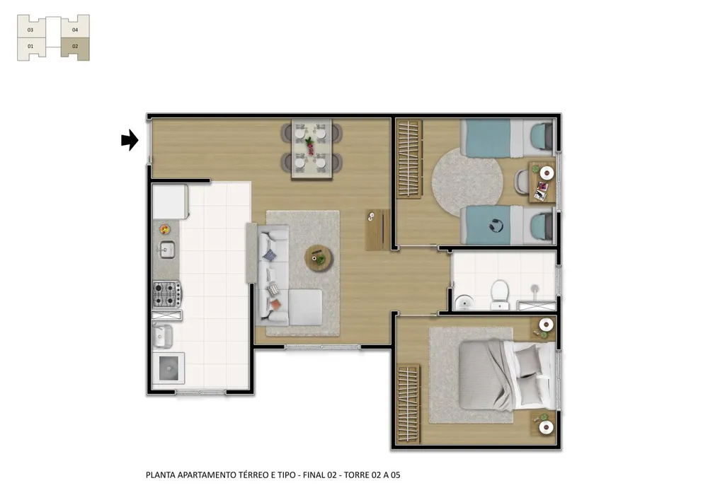 Apartamento, 2 quartos - Foto 9