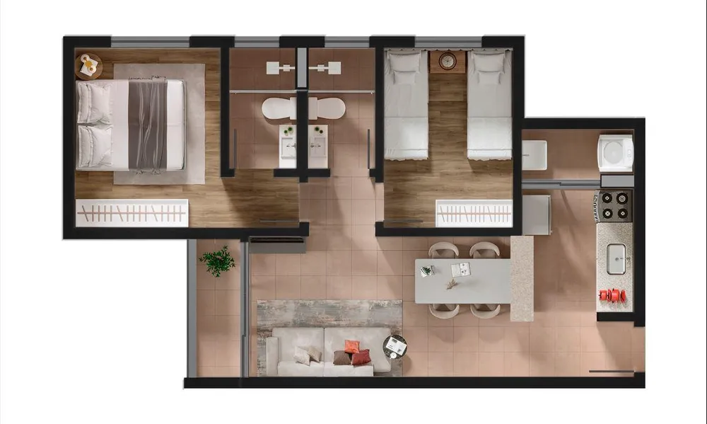 Apartamento, 2 quartos - Foto 3