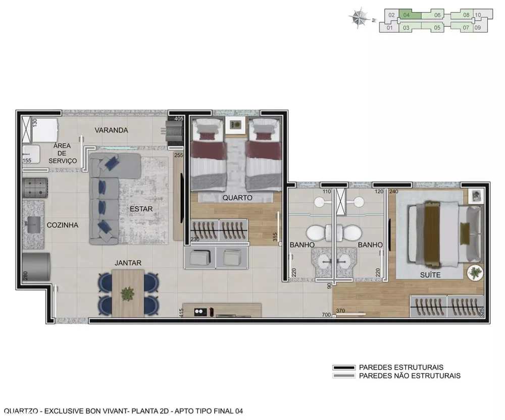 Apartamento, 2 quartos, 53 m² - Foto 5
