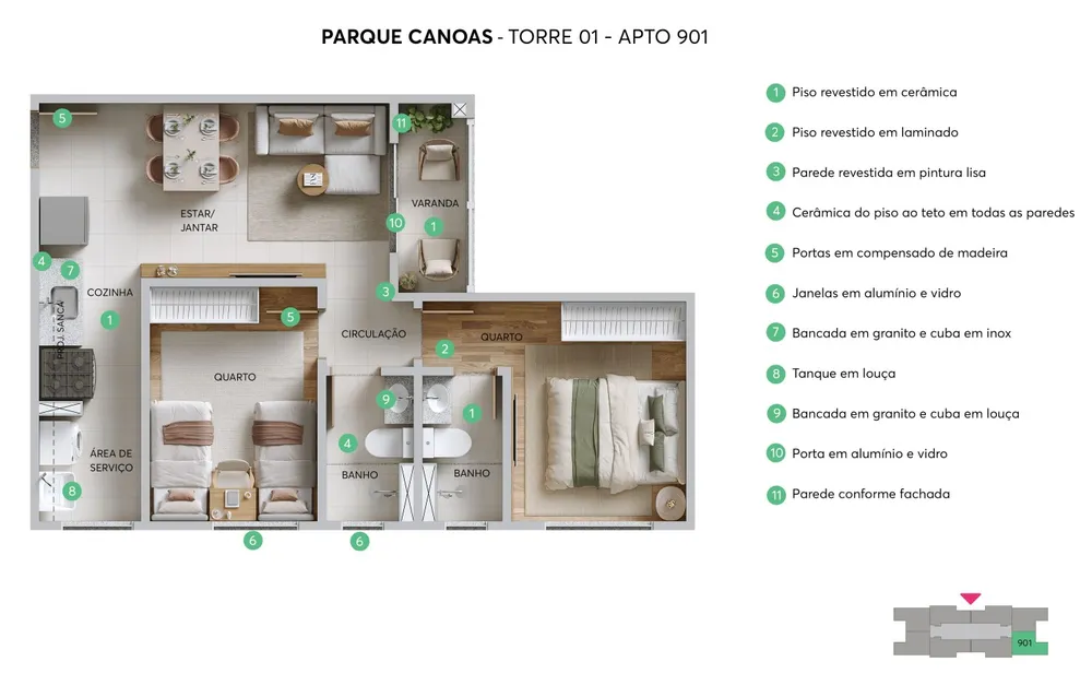 Apartamento, 2 quartos - Foto 17