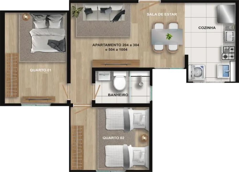 Apartamento, 2 quartos - Foto 12