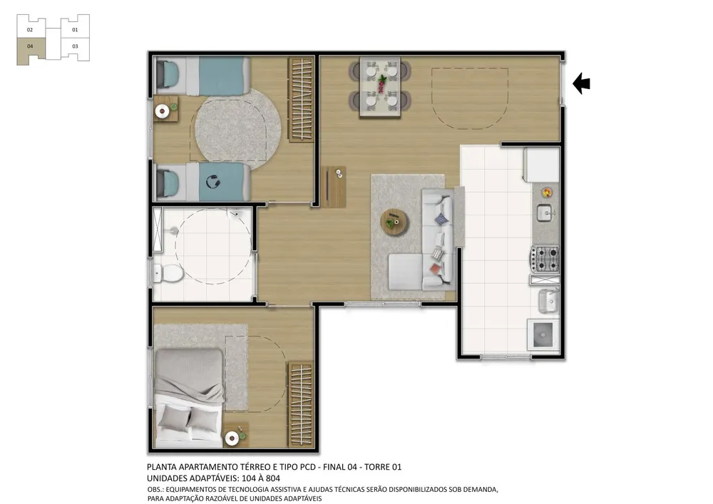Apartamento, 2 quartos - Foto 10