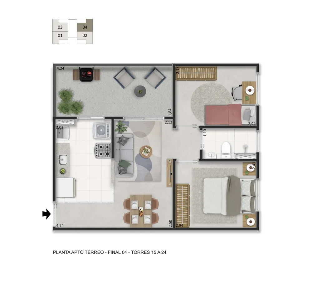 Apartamento, 2 quartos - Foto 12