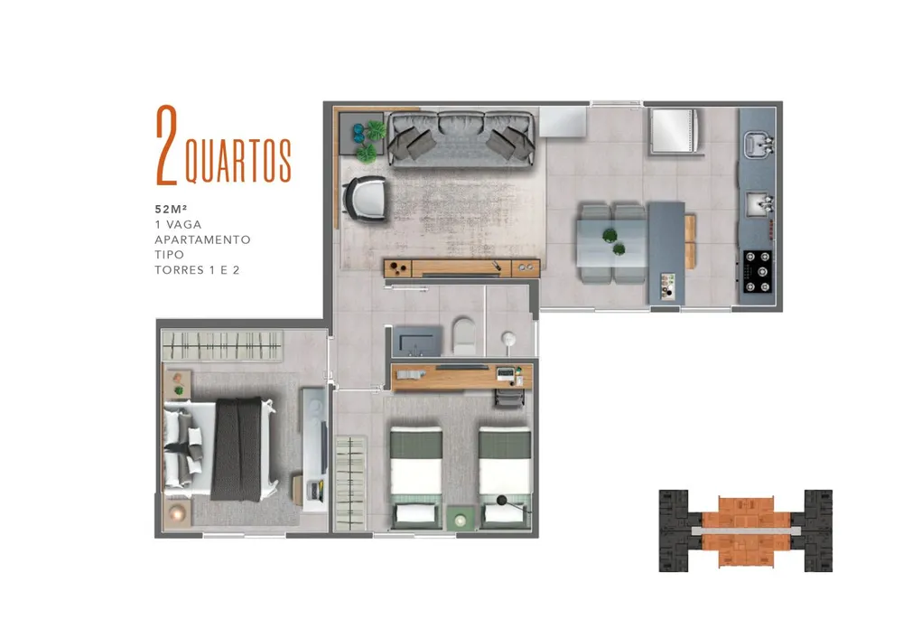 Apartamento, 2 quartos - Foto 10