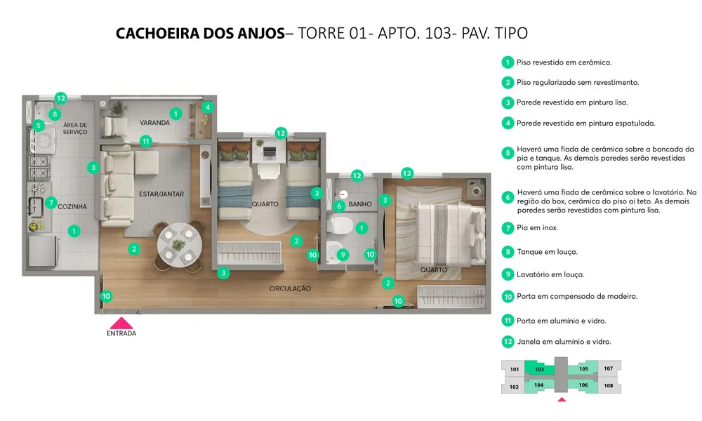 Apartamento, 2 quartos - Foto 13