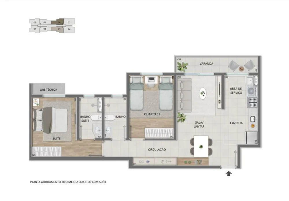 Apartamento, 2 quartos - Foto 1