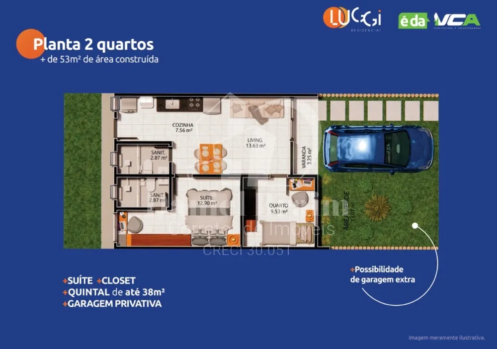 Casa, 2 quartos, 53 m² - Foto 20