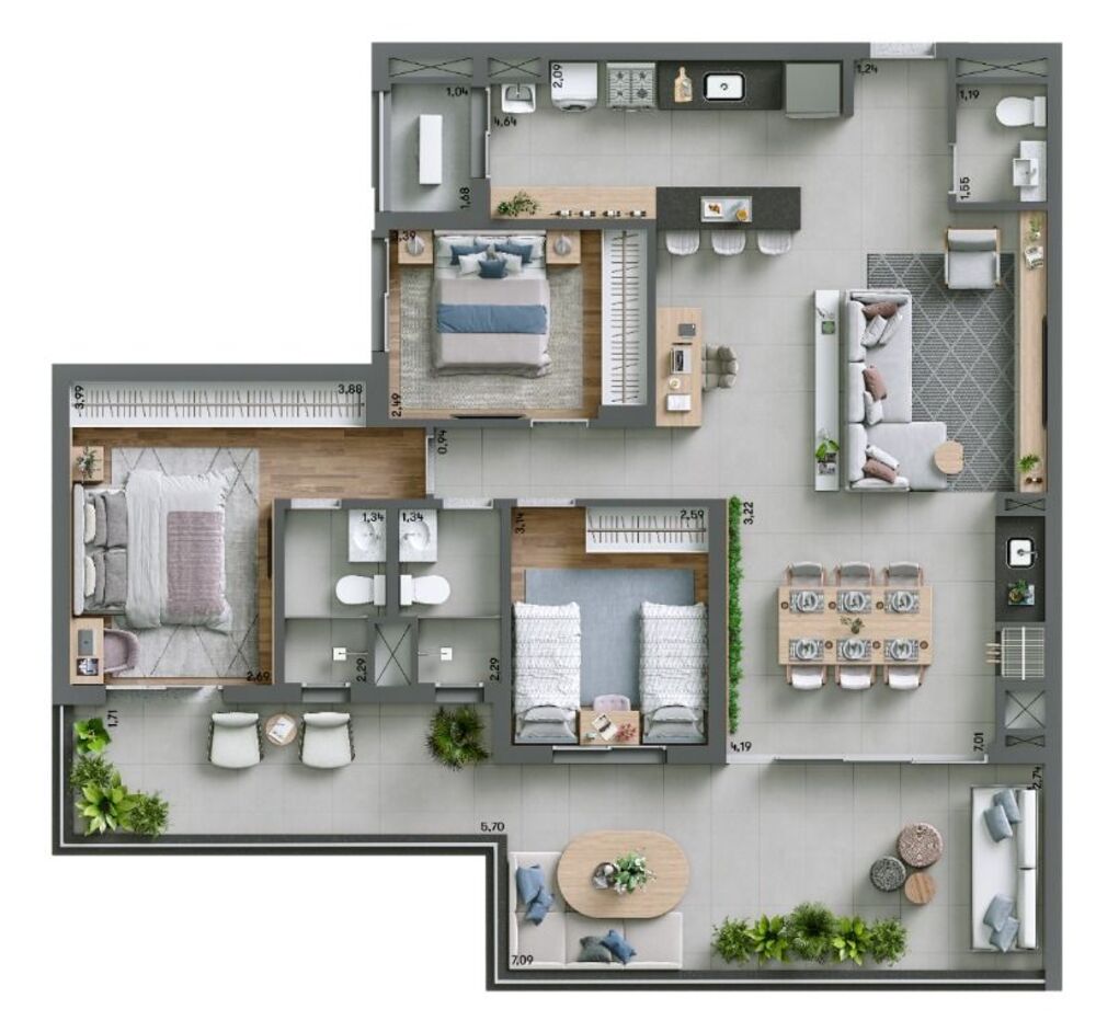 Apartamento, 3 quartos, 135 m² - Foto 2