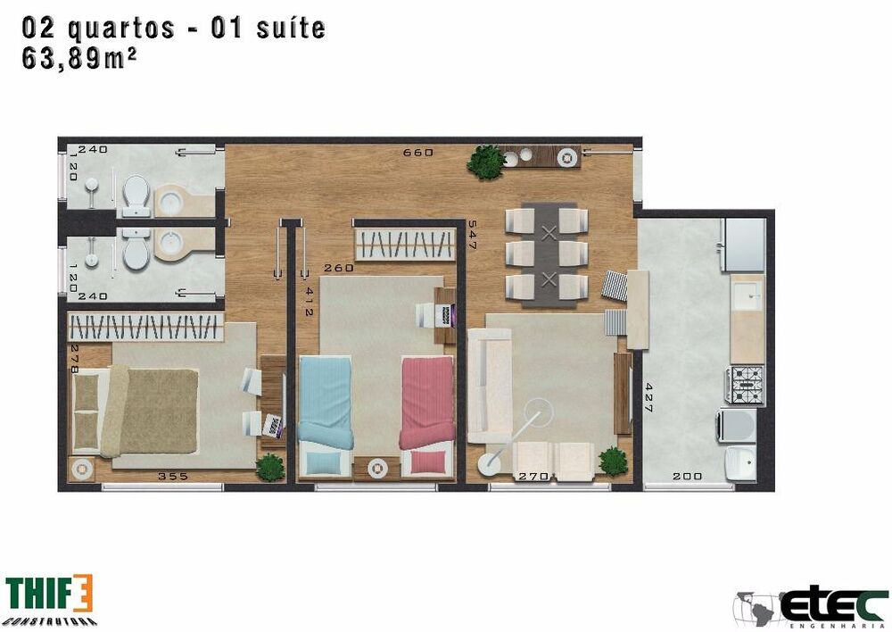 Apartamento à venda com 2 quartos, 75m² - Foto 2