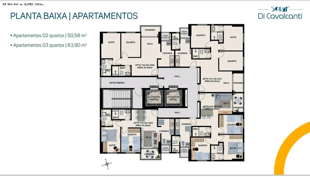 Apartamento, 3 quartos, 64 m² - Foto 10