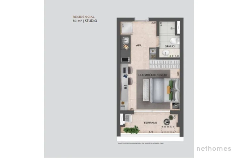 Apartamento, 1 quarto, 30 m² - Foto 4