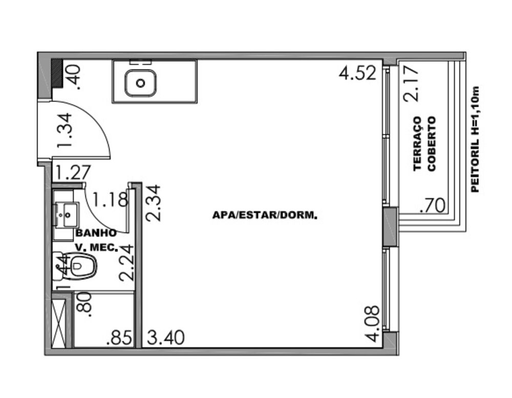 Apartamento Lançamentos com 1 quarto, 24m² - Foto 8