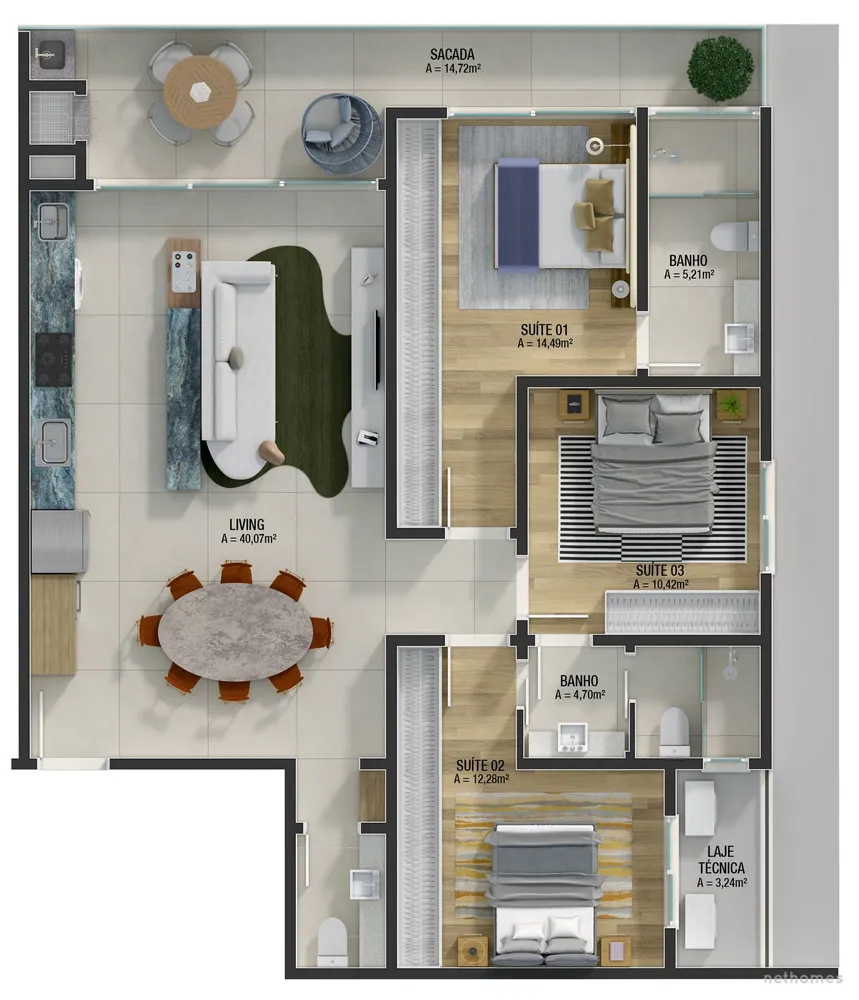 Apartamento, 3 quartos, 121 m² - Foto 11