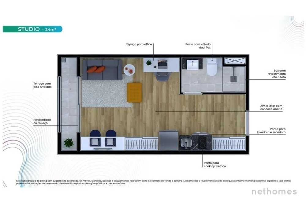 Apartamento, 1 quarto, 24 m² - Foto 8
