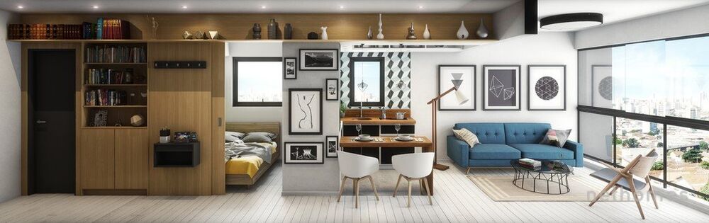 Apartamento à venda com 1 quarto, 36m² - Foto 3