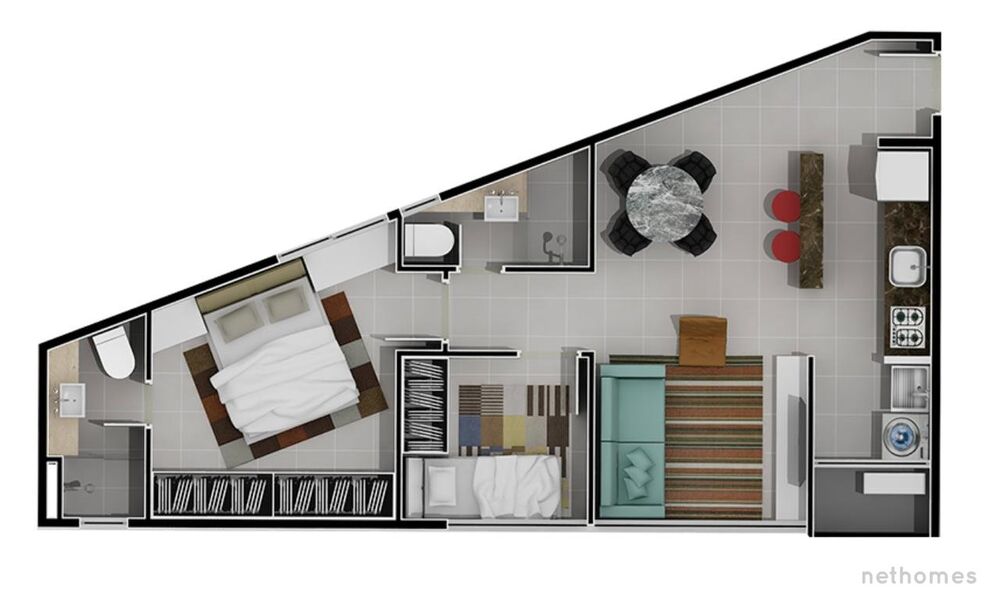 Apartamento, 2 quartos, 54 m² - Foto 3