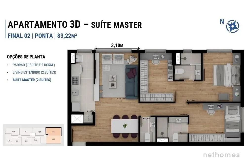 Apartamento, 3 quartos, 83 m² - Foto 11