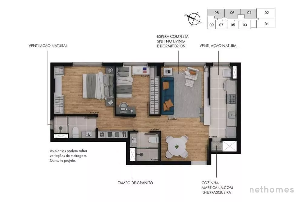 Apartamento à venda com 2 quartos, 3105m² - Foto 3