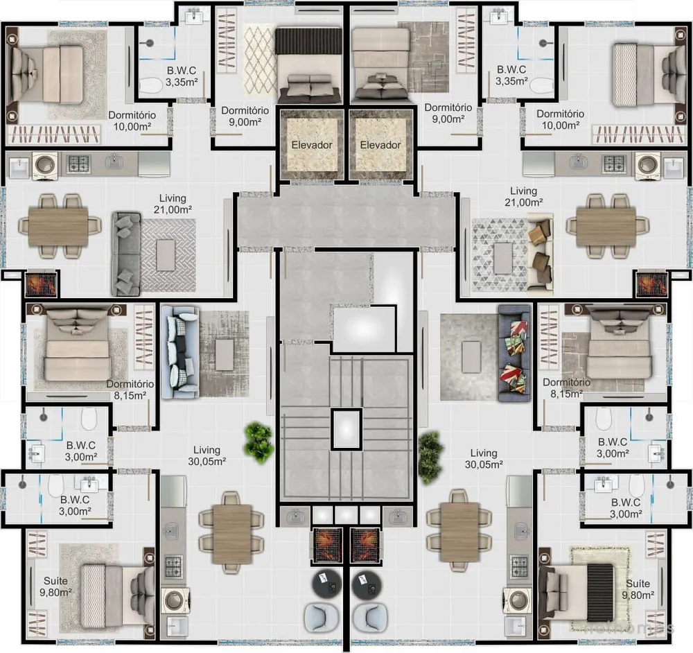 Apartamento, 2 quartos, 51 m² - Foto 3