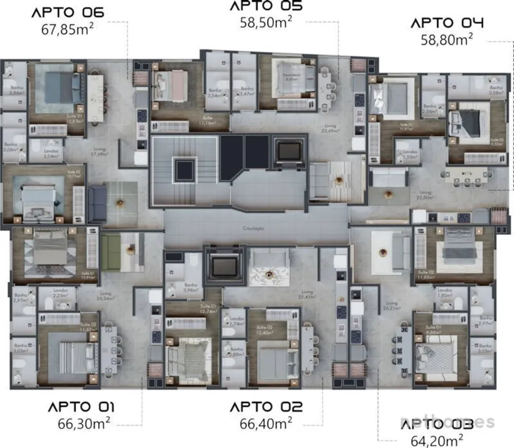 Apartamento, 2 quartos, 66 m² - Foto 6