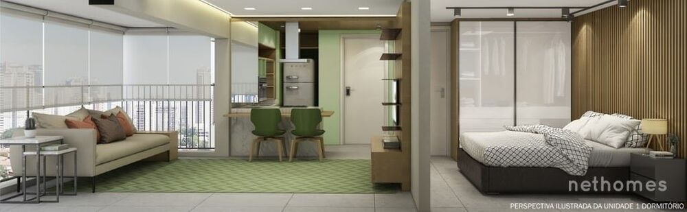 Apartamento Lançamentos com 1 quarto, 36m² - Foto 2