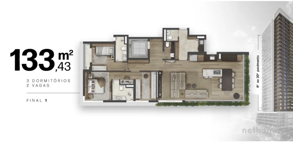 Apartamento, 2 quartos, 75 m² - Foto 3
