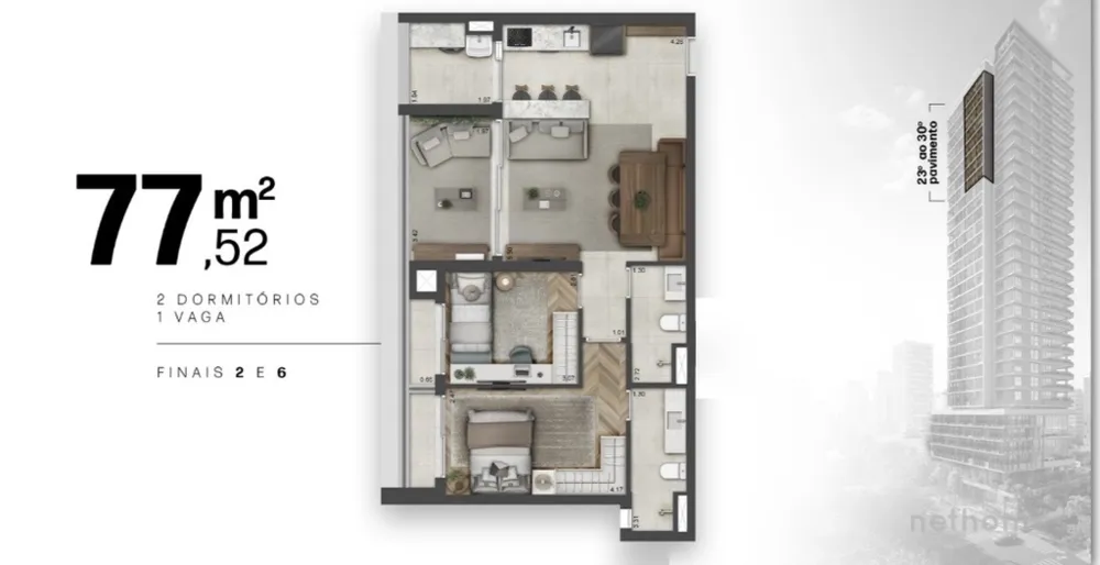 Apartamento, 2 quartos, 75 m² - Foto 9