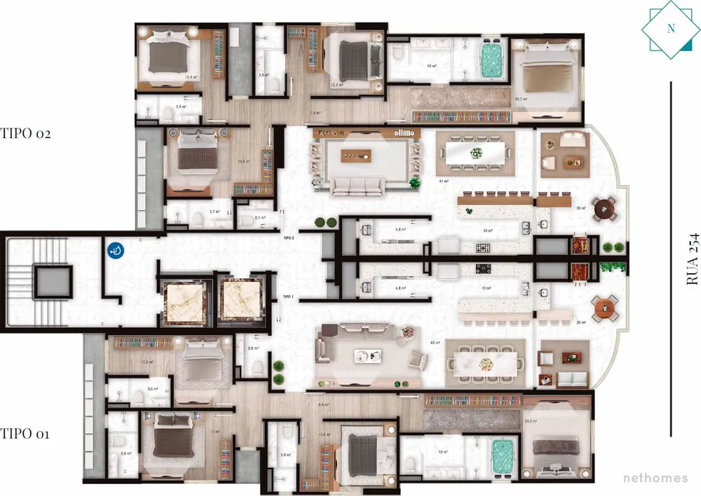 Apartamento, 4 quartos, 185 m² - Foto 2