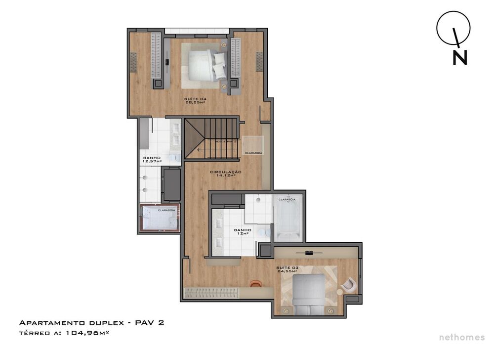 Cobertura Lançamentos com 4 quartos, 236m² - Foto 3