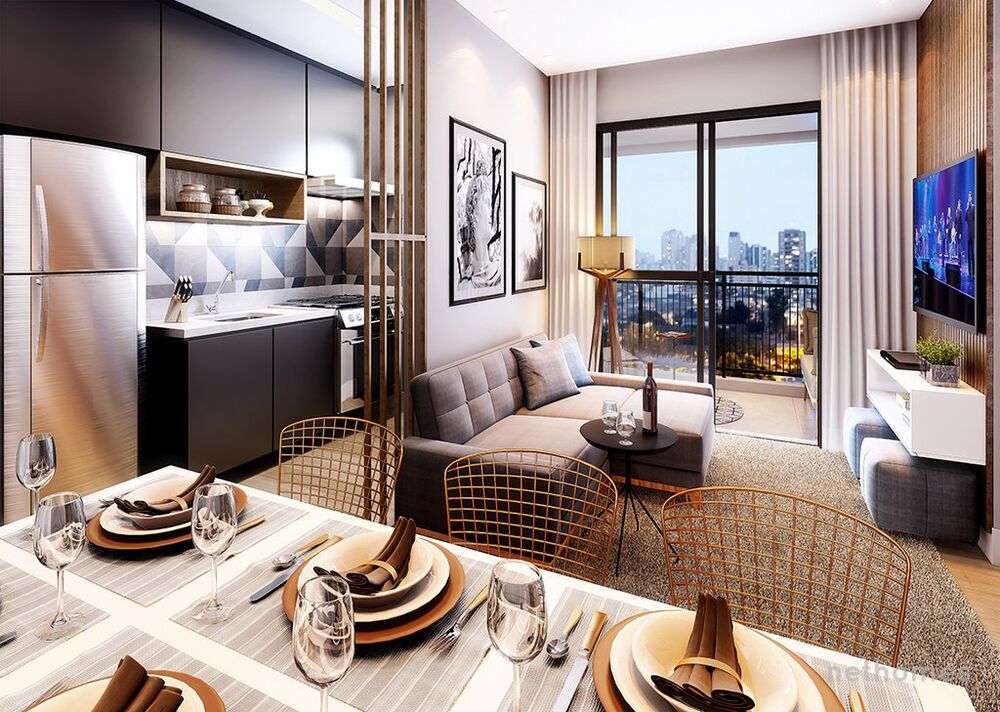 Apartamento Lançamentos com 1 quarto, 35m² - Foto 4