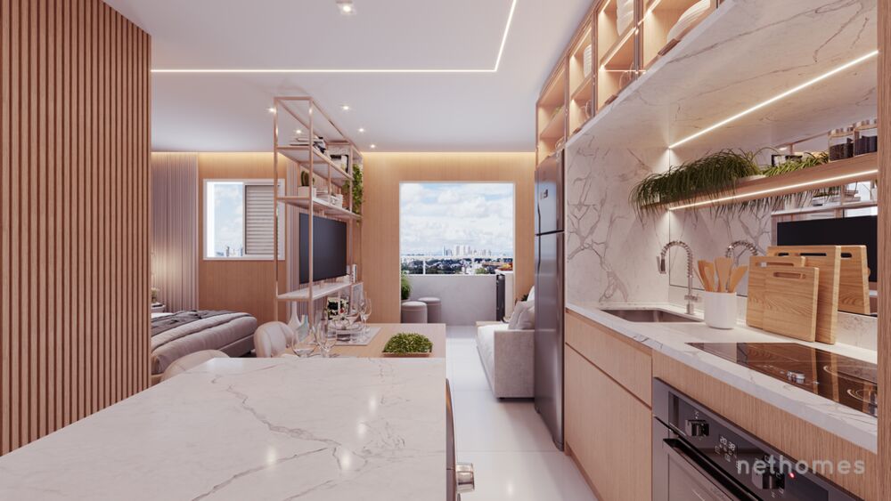 Apartamento Lançamentos com 1 quarto, 26m² - Foto 3