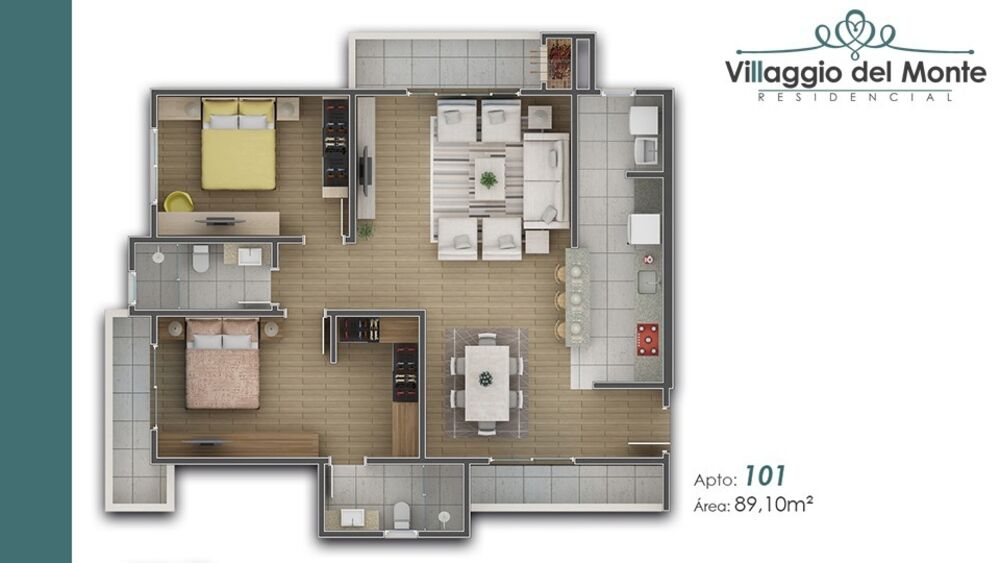 Apartamento, 2 quartos, 60 m² - Foto 7