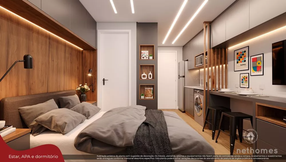 Apartamento Lançamentos com 1 quarto, 16m² - Foto 4