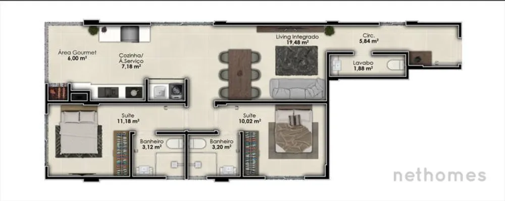 Apartamento, 2 quartos, 80 m² - Foto 7