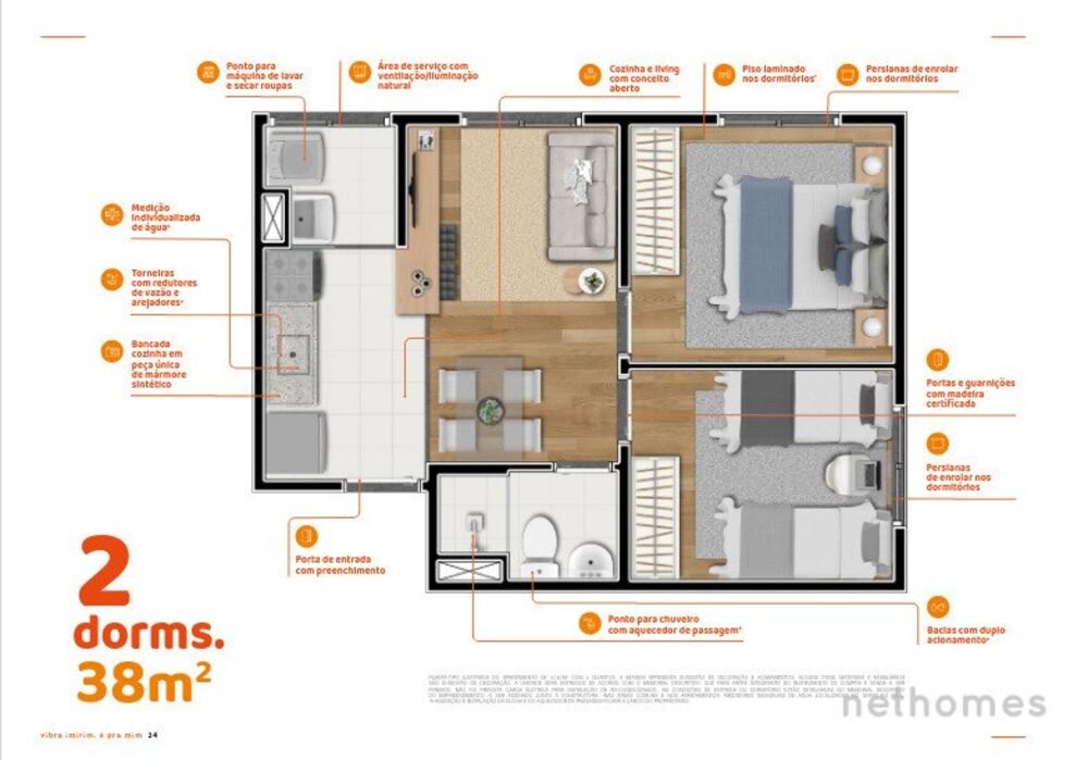 Apartamento, 2 quartos - Foto 6