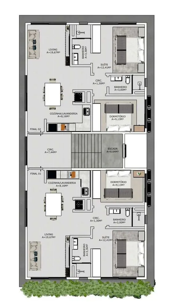 Apartamento, 2 quartos, 66 m² - Foto 2