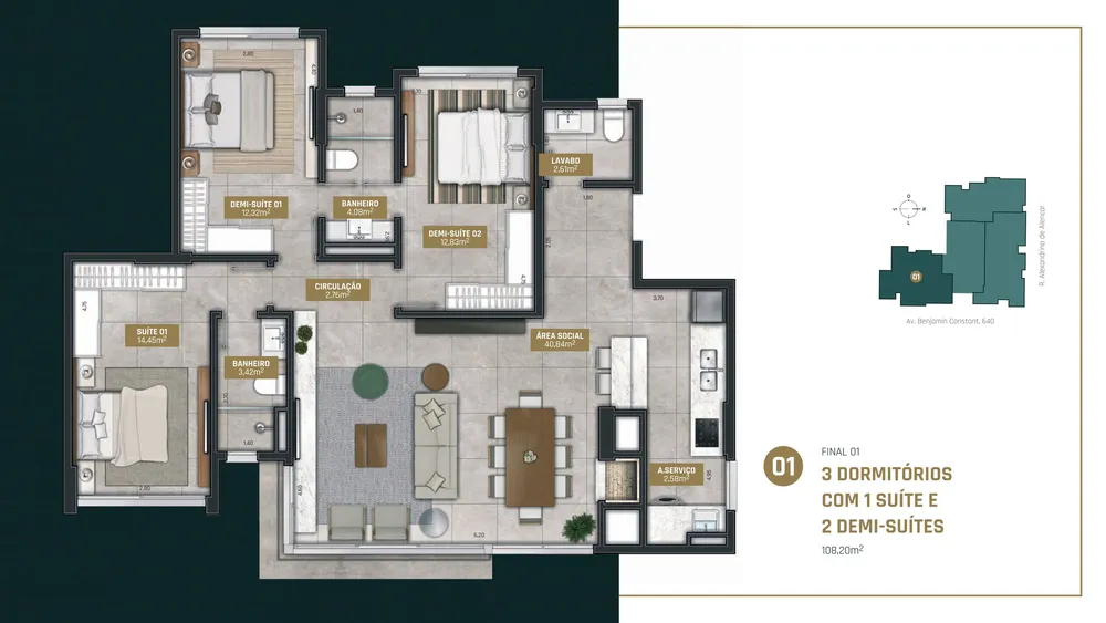 Apartamento, 3 quartos, 108 m² - Foto 10