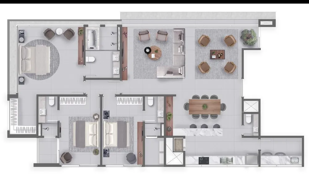 Apartamento, 3 quartos, 187 m² - Foto 2