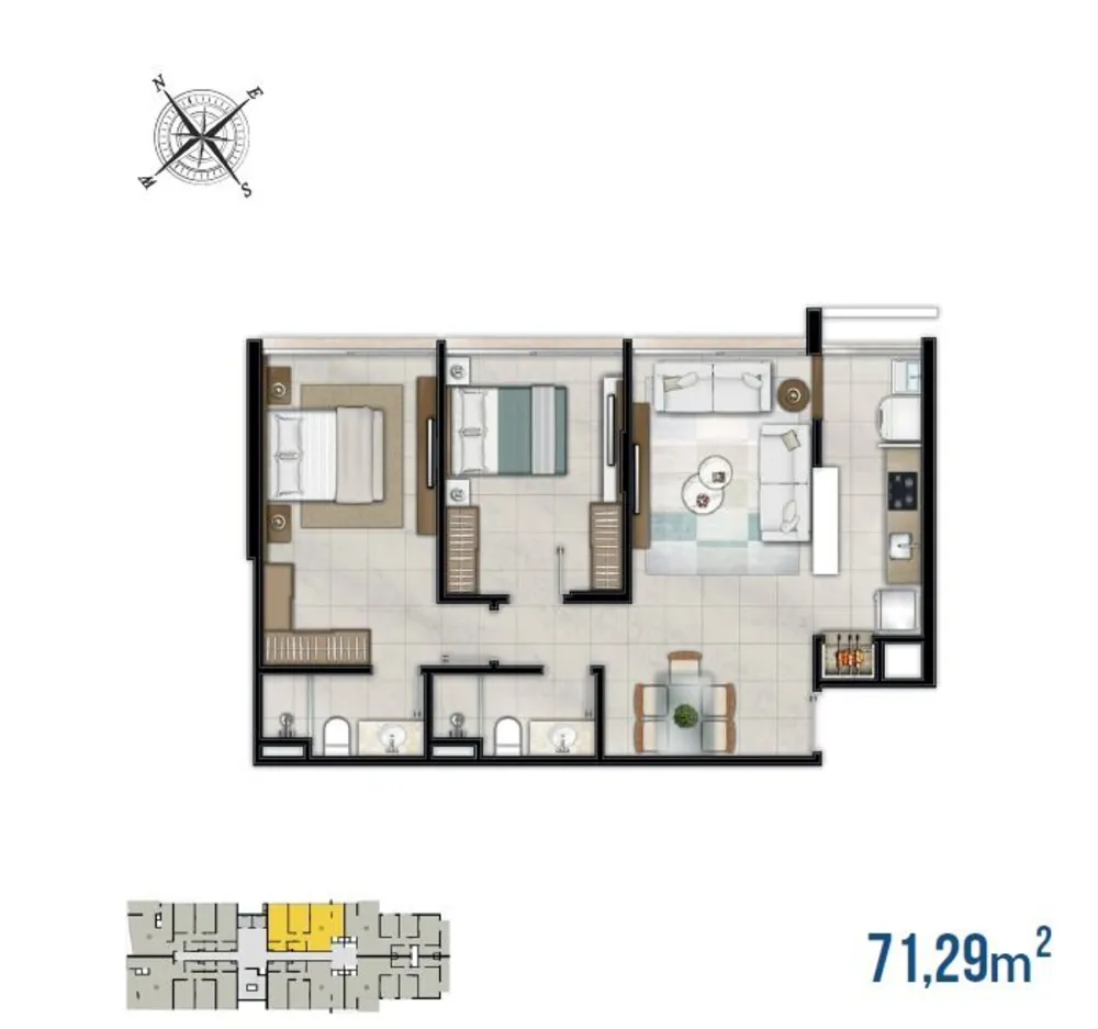Apartamento, 2 quartos, 71 m² - Foto 5