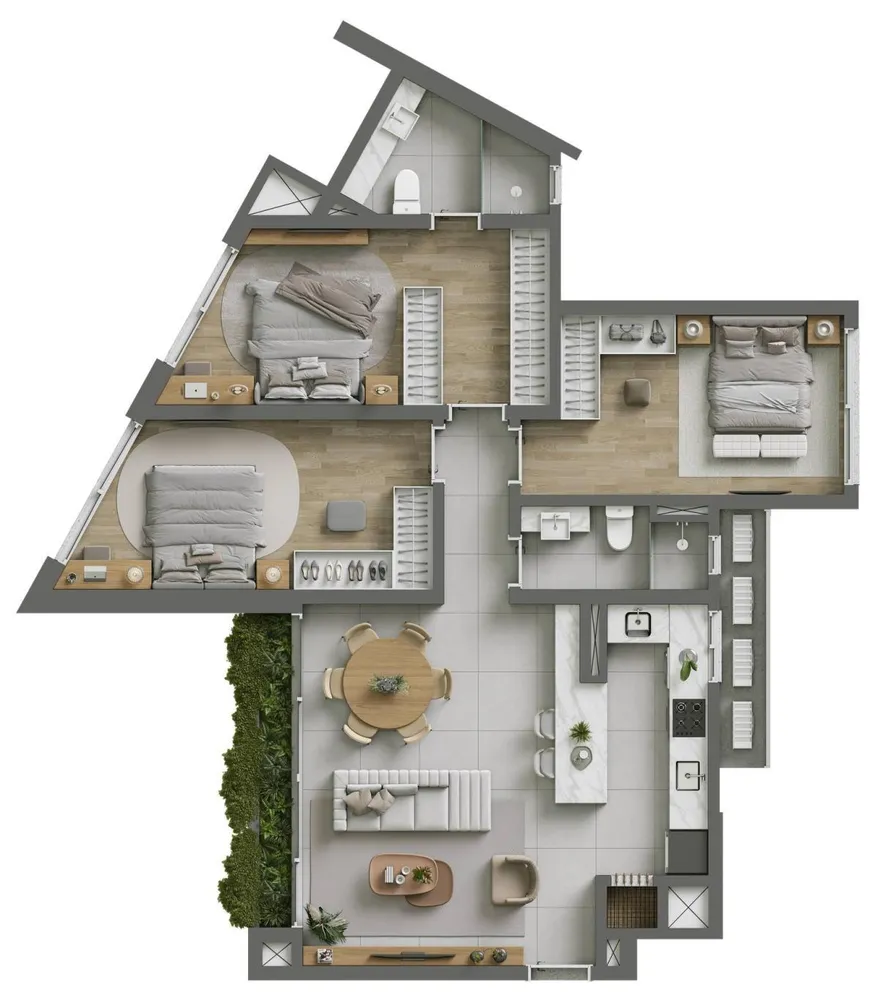Apartamento, 3 quartos, 102 m² - Foto 4