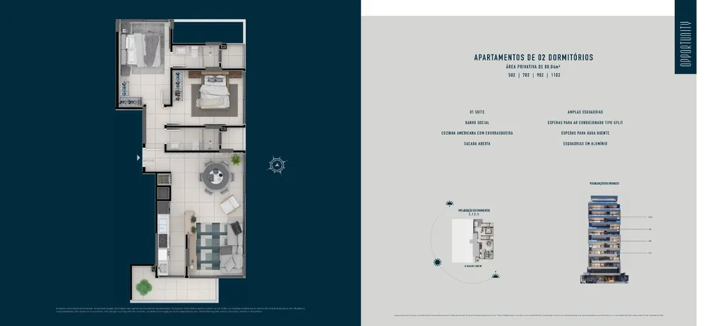 Apartamento, 2 quartos, 80 m² - Foto 7